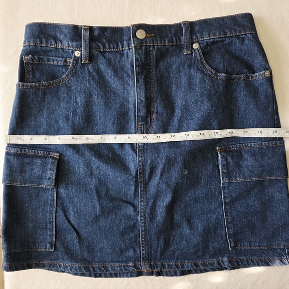 Banana Republic Denim Cargo Mini Skirt Size 10 - Picture 12 of 12